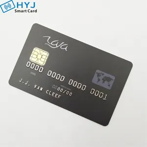 CR80 size plastic smart fm4442 chip card gold chip card maker