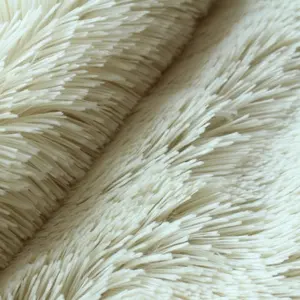 Tissu peluche tricoté pv en polyester, poils longs, livraison gratuite