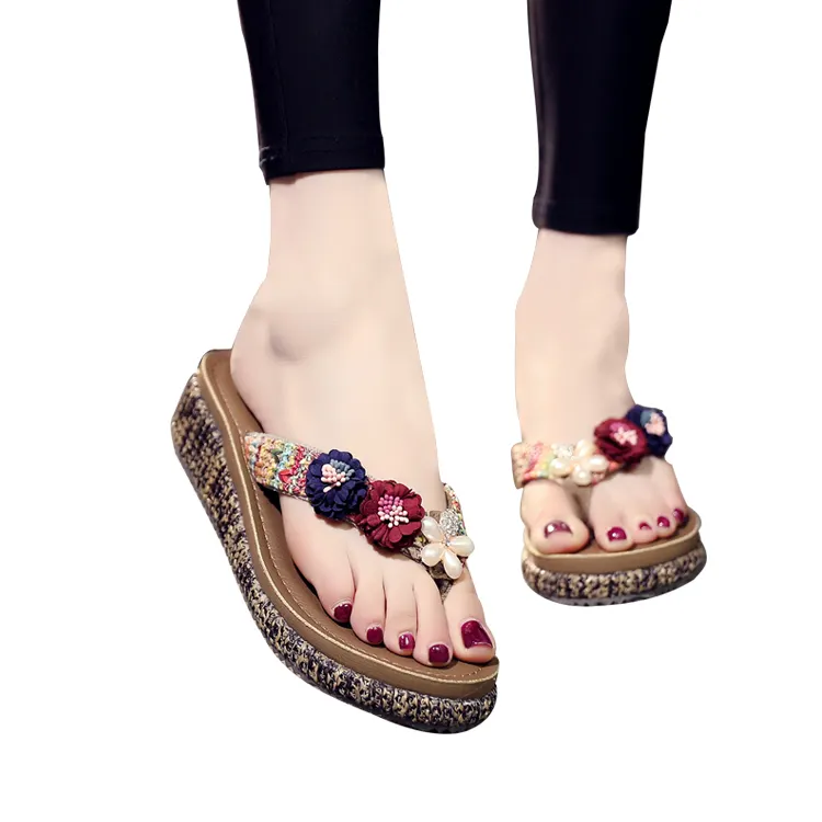 high quantity custom outdoor durable nonslip TPR slippers girl and women slioer shoes flip flops