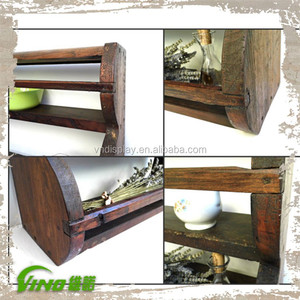 Vintage Plate 4 Tiers Wood Wall Coffee Cups <b>Holder</b> ,Tea <b>Mug</b> Display <b>Holders</b>, Kitchen Storage Organizer Hanging Rack - Product Image 2