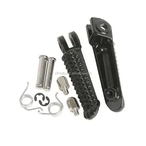 Plaquita TCMT XF-1074-B conjunto negro frente reposapiés pie clavijas para Yamaha YZF R1 98-14 R6 99-12 R6S 03-08