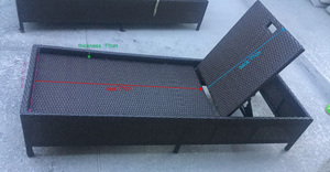 Wholesale Navy Blue Outdoor <strong>Long</strong> Beach Chair Seat <strong>Cushion</strong> - Product Image 6