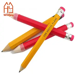 38*3cm custom large size wooden giant gift pencils with eraser for school