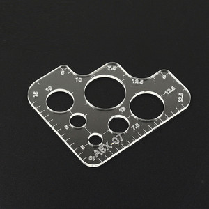 1PCS DIY Handmade <strong>Leather</strong> <strong>Tools</strong> R Rules Rounded Corners Full Size Acrylic Template - Product Image 1