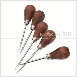 工艺布 Awl 工具缝纫孔冲孔皮革木柄 Awl 人造革飞镖标记拼接 Awl