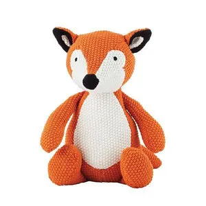 Stuffed Animals High Quality Knitted Animal Stuffed Fox Toys For Kids Gift