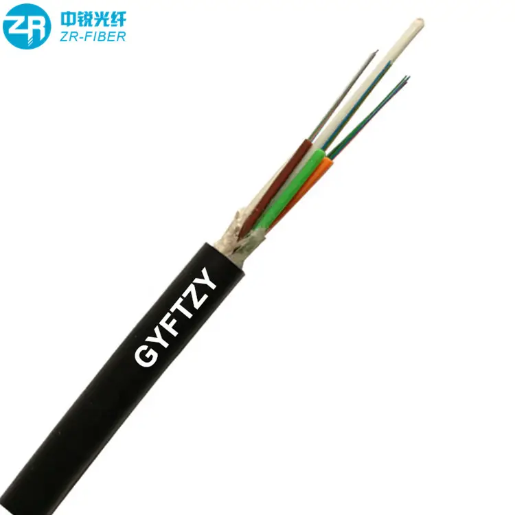 Manufacture GYFTZY G652/G655/50/62.5 Core Blue PVC Sheath Mining Flame-Retardant Fiber Optic Cable