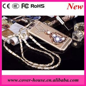 Nueva llegada 3d de diamantes de amor suave transparente tpu caso de la cubierta con el soporte para iphone 6 cable 6 s - Product Image 1