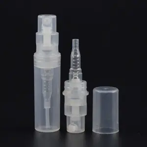 Vaporisateur d'échantillon de parfum transparent 2 ml bouteille en plastique 3ml avec vaporisateur à pompe