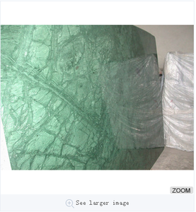 แผ่นหินอ่อนสีเขียวใบไม้ที่ทันสมัยสำหรับเคาน์เตอร์ปูพื้นที่อยู่อาศัยเชิงพาณิชย์พื้นผิวขัดผนังสำหรับห้องน้ำห้องครัววิลล่า - Product Image 3