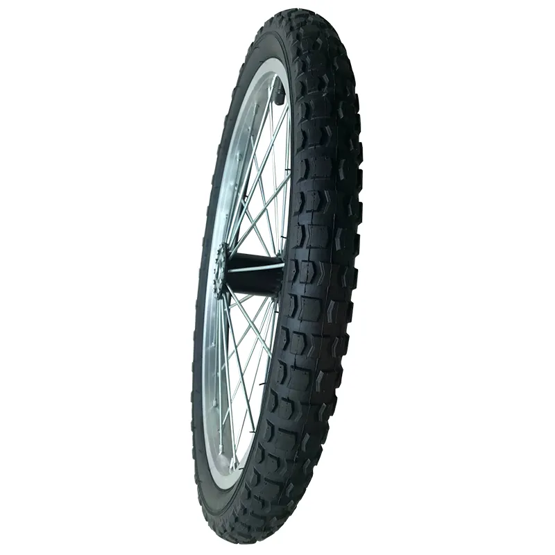 Rodas pneumáticas de borracha de 20 polegadas, raios de alumínio da bicicleta