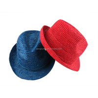 Chapeau de paille de grande taille, fabrication en usine, promotion à bas prix, chapeau de paille classique de style campagnard en raphia de Madagascar