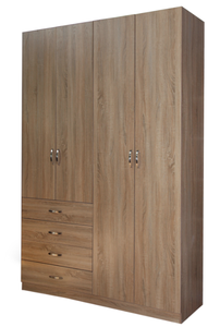 Placard en bois stratifié, Style américain, design moderne, ensemble de chambre à coucher, armoire de rangement
