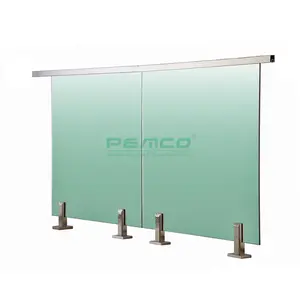 Migliore Moderno Design In Vetro Recinzione e Perno Di Vetro In Acciaio Inox In Vetro Senza Telaio Ringhiera del Balcone