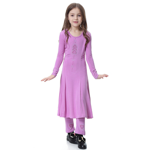 MIDDLE EAST 2pcs Muslim Skirt <strong>Abaya</strong> With Pant Suit Malaysia for 3years- 14year <strong>Girl</strong> OEM Service Children Polyester <strong>Girls</strong> Support - Product Image 3