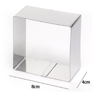 Lixsun acciaio inossidabile 3 dimensioni anelli forma quadrata stampaggio Mousse cottura torta decorazione stampi anelli - Product Image 4