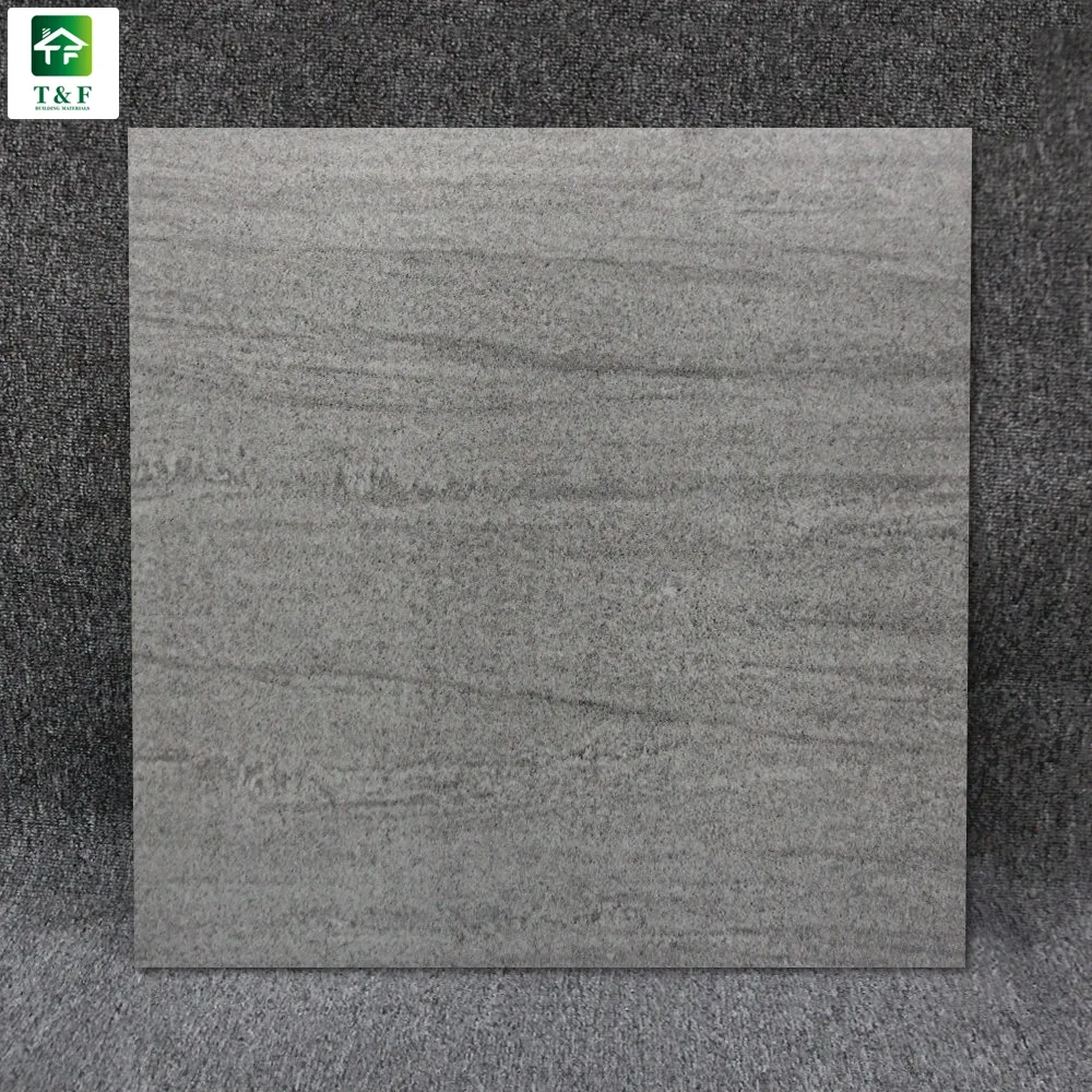 Нескользящая напольная плитка для гостиной 60x60, струйная плитка, серый песок, камень, керамическая плитка