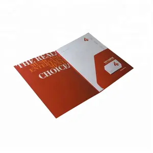 Nueva venta al por mayor de encargo plegable folleto de papel más caliente impresión flyer impresión del menú hermoso folleto
