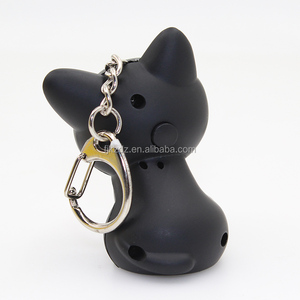 Porte-clés éclairage led, joli porte-clés en forme <span class=keywords><strong>de</strong></span> chat, fromage doux, design miaou, avec son - Product Image 6
