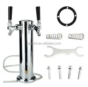 Doppio rubinetto in acciaio inox birra alla spina kegerator torre