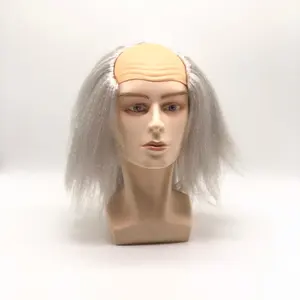 Popular cheap costume halloween bald head wig with hair