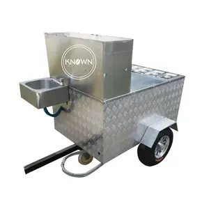 OEM KN120A food trailer truck hot dog cart Hamburger ice cream fast trailer/truck with free shipping by sea
