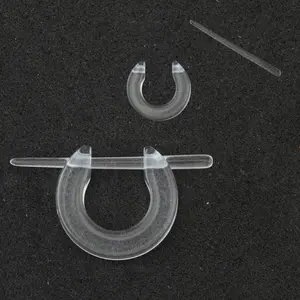Perfurador de mamilo flexível acrílico transparente, piercing de joia de estiramento