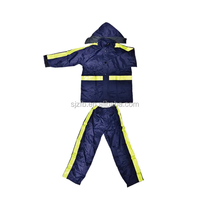 Chất Lượng Cao Bền Không Thấm Nước Windproof Nylon Tráng PVC Rainsuit Với Phản Ánh