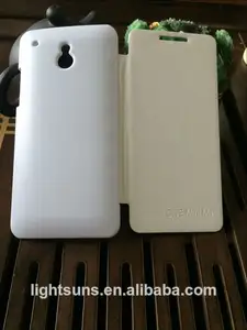 革製のクリップ2014年ホットな新スタイルの携帯電話ケースhtc1ミニm4( 601e)