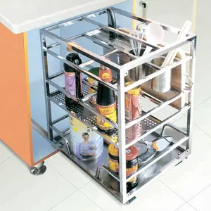 Ide Produk Baru 2020 Keranjang Laci Dapur Organizer Kawat Dapur dengan Tempat Alat