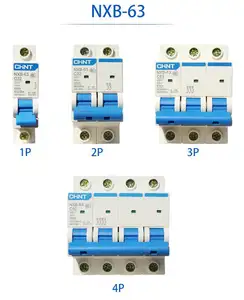 Heißer verkauf CHNT MCB NXB-63 serie mini circuit breaker 1P 2P 3P 4P 6A 10A 16A 20A 32A 40A 63A in große lager