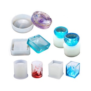 Moule Artisanal DIY en <span class=keywords><strong>Silicone</strong></span> et Résine Époxy pour Sous-Verre, Pot de Fleur et Cendrier - Product Image 2