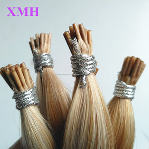 Doğrudan fabrika toptan pice remy çift çizilmiş <span class=keywords><strong>i</strong></span> İpucu 100% virgin hint remy saç uzantıları ön gümrük saç uzatma İnsan - Product Image 6