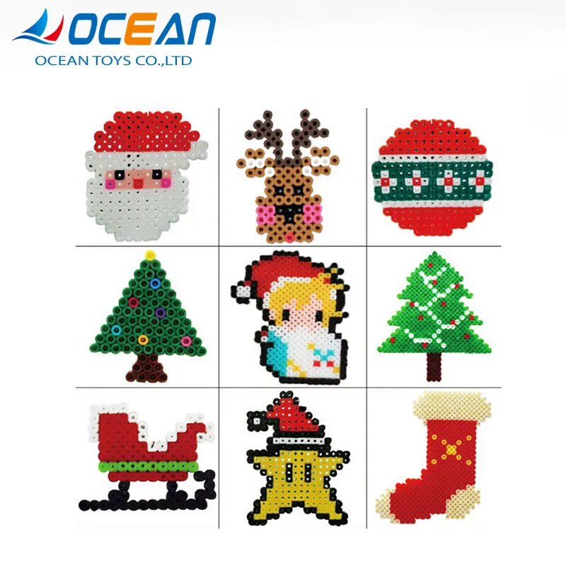 DIY süslemeleri oyuncak sıcak plastik bulmaca hama perler boncuk noel için