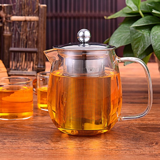 Borosilicate Glass Tea Pot With Infuser Heat-resistant Glass Pot For Tea