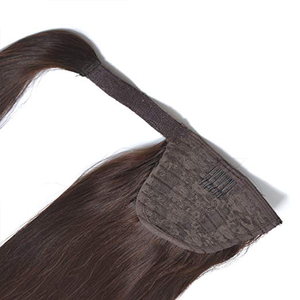 Extensions de queue de cheval en <span class=keywords><strong>cheveux</strong></span> humains brésiliens 100% Remy naturels lisses - Product Image 3