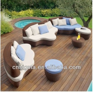 Muebles de patio al aire libre sofás diván sillones chaise ratán conjunto - Product Image 1
