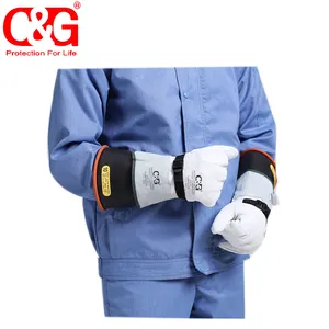 CG Goat Skin Leather safety gloves to protect electrical insulated gloves
