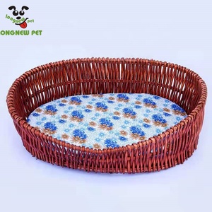 ที่นอนหวายสานสานสำหรับสัตว์เลี้ยงแบบถอดได้ทรงรีระบายอากาศได้ - Product Image 4