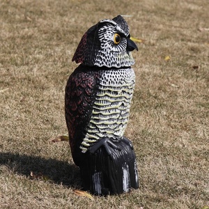 Señuelos de búho para asustar a los pájaros, esculturas de cabeza giratoria, estatuas de plástico de espantapájaros <span class=keywords><strong>enemigo</strong></span> de la naturaleza, - Product Image 3