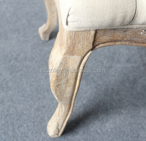 Barato otomanos tela otomanos con roble patas de madera largo banco - Product Image 4