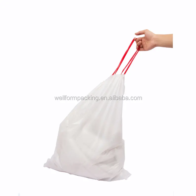 HDPE drawstring garbage bag