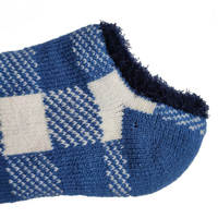 Chaussettes décontractées pour hommes doublées polaire - Motif écossais en Spandex/Polyester, écologiques, jetables, antidérapantes, épaisses, pour l'hiver et l'intérieur