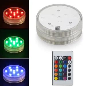 Lampu Led Bawah Air Remote Control, Dasar Cahaya Hookah Shisha untuk Dekorasi Bar