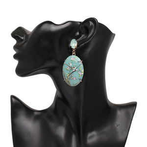 <span class=keywords><strong>Agatha</strong></span>-pendientes ovalados de resina para mujer, aretes, diseño de cristal, estilo europeo, al por mayor - Product Image 6