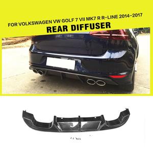 Carbon Fiber Rear Auto Diffuser voor <span class=keywords><strong>Volkswagen</strong></span> VW <span class=keywords><strong>GOLF</strong></span> 7 <span class=keywords><strong>VII</strong></span> <span class=keywords><strong>MK7</strong></span> R R-LINE