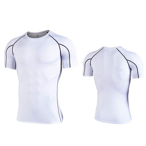 Commercio all'ingrosso di Buona Qualità di Sublimazione Logo Maniche Corte Formazione Surf Jiu Jitsu Elastan <span class=keywords><strong>Rash</strong></span> Guard - Product Image 4