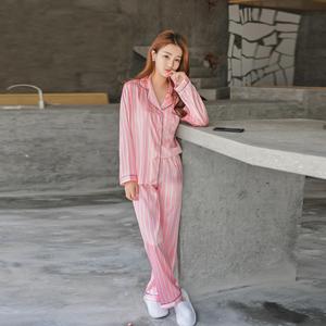 Pigiama da donna in poliestere autunnale comodo <span class=keywords><strong>per</strong></span> dropshipping, set camicie da <span class=keywords><strong>notte</strong></span> personalizzabili con logo, vita elasticizzata, maniche lunghe, in raso <span class=keywords><strong>per</strong></span> <span class=keywords><strong>dormire</strong></span> - Product Image 5