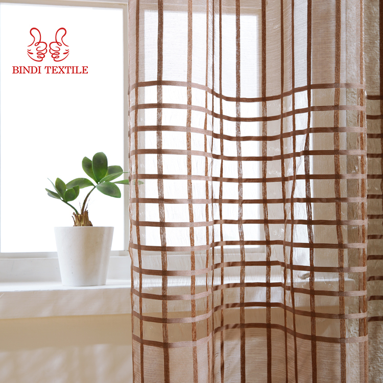 Chine Produits Maison CSA003 Impression Voile de Lin Rideau Fenêtre