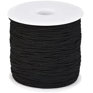 Elastic Cord 1/8 Inch 2mm 2.5mm or 3mm / White or Black / by the